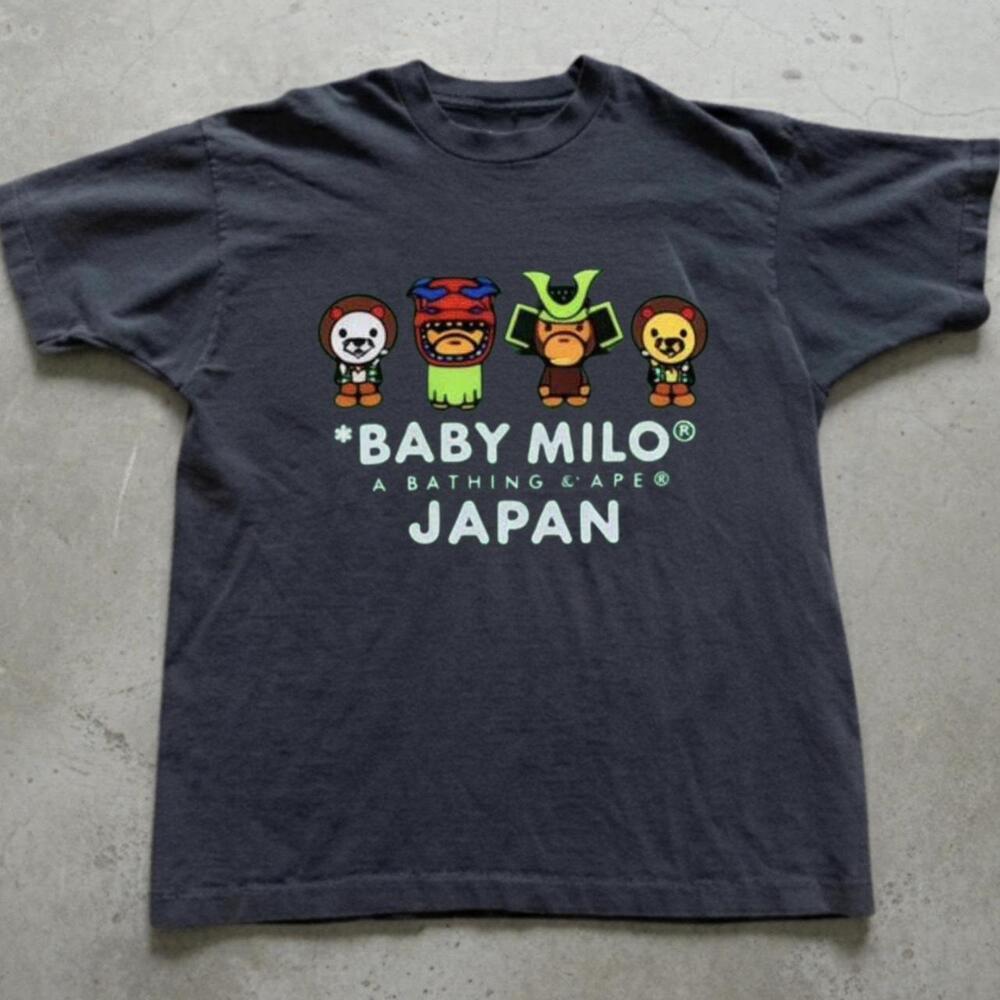 A Bathing Ape Baby Milo Japan Black T-Shirt